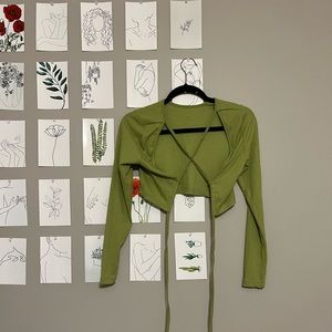 Open Back Green Shirt